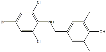4-{[(4-bromo-2,6-dichlorophenyl)amino]methyl}-2,6-dimethylphenol 结构式