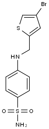 4-{[(4-bromothiophen-2-yl)methyl]amino}benzene-1-sulfonamide 结构式