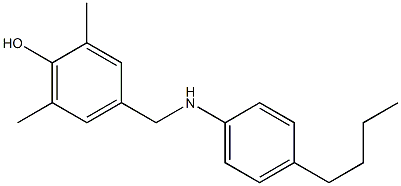 4-{[(4-butylphenyl)amino]methyl}-2,6-dimethylphenol 结构式