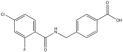 4-{[(4-chloro-2-fluorophenyl)formamido]methyl}benzoic acid 结构式