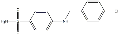 4-{[(4-chlorophenyl)methyl]amino}benzene-1-sulfonamide 结构式