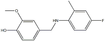 4-{[(4-fluoro-2-methylphenyl)amino]methyl}-2-methoxyphenol 结构式