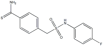 4-{[(4-fluorophenyl)sulfamoyl]methyl}benzene-1-carbothioamide 结构式