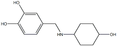 4-{[(4-hydroxycyclohexyl)amino]methyl}benzene-1,2-diol 结构式