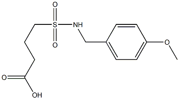 4-{[(4-methoxyphenyl)methyl]sulfamoyl}butanoic acid 结构式