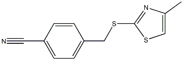 4-{[(4-methyl-1,3-thiazol-2-yl)sulfanyl]methyl}benzonitrile 结构式