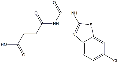 4-{[(6-chloro-1,3-benzothiazol-2-yl)carbamoyl]amino}-4-oxobutanoic acid 结构式