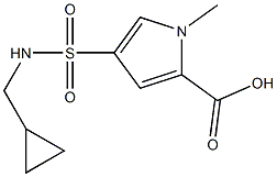 4-{[(cyclopropylmethyl)amino]sulfonyl}-1-methyl-1H-pyrrole-2-carboxylic acid 结构式