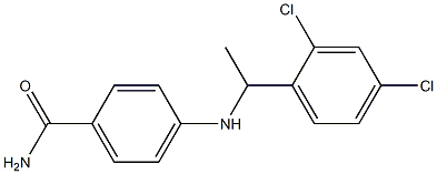 4-{[1-(2,4-dichlorophenyl)ethyl]amino}benzamide 结构式