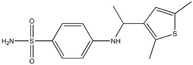 4-{[1-(2,5-dimethylthiophen-3-yl)ethyl]amino}benzene-1-sulfonamide 结构式