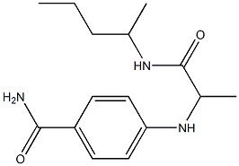 4-{[1-(pentan-2-ylcarbamoyl)ethyl]amino}benzamide 结构式