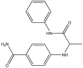 4-{[1-(phenylcarbamoyl)ethyl]amino}benzamide 结构式