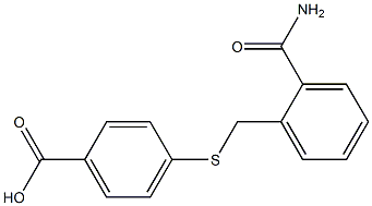 4-{[2-(aminocarbonyl)benzyl]thio}benzoic acid 结构式