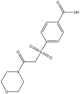 4-{[2-(morpholin-4-yl)-2-oxoethane]sulfonyl}benzoic acid 结构式