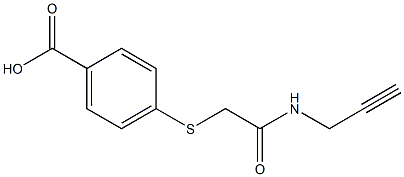 4-{[2-oxo-2-(prop-2-ynylamino)ethyl]thio}benzoic acid 结构式