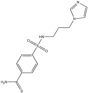 4-{[3-(1H-imidazol-1-yl)propyl]sulfamoyl}benzene-1-carbothioamide 结构式