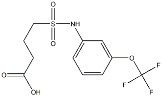 4-{[3-(trifluoromethoxy)phenyl]sulfamoyl}butanoic acid 结构式