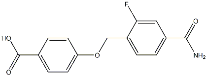 4-{[4-(aminocarbonyl)-2-fluorobenzyl]oxy}benzoic acid 结构式