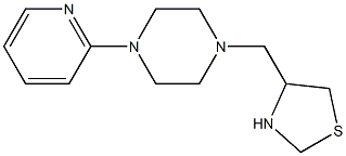 4-{[4-(pyridin-2-yl)piperazin-1-yl]methyl}-1,3-thiazolidine 结构式