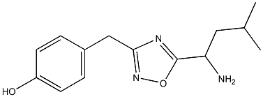 4-{[5-(1-amino-3-methylbutyl)-1,2,4-oxadiazol-3-yl]methyl}phenol 结构式
