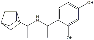 4-{1-[(1-{bicyclo[2.2.1]heptan-2-yl}ethyl)amino]ethyl}benzene-1,3-diol 结构式