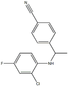 4-{1-[(2-chloro-4-fluorophenyl)amino]ethyl}benzonitrile 结构式