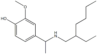 4-{1-[(2-ethylhexyl)amino]ethyl}-2-methoxyphenol 结构式