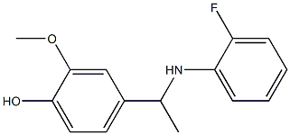 4-{1-[(2-fluorophenyl)amino]ethyl}-2-methoxyphenol 结构式