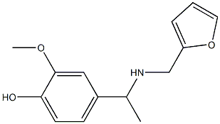 4-{1-[(2-furylmethyl)amino]ethyl}-2-methoxyphenol 结构式