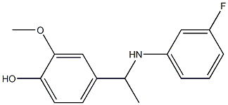 4-{1-[(3-fluorophenyl)amino]ethyl}-2-methoxyphenol 结构式