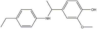 4-{1-[(4-ethylphenyl)amino]ethyl}-2-methoxyphenol 结构式