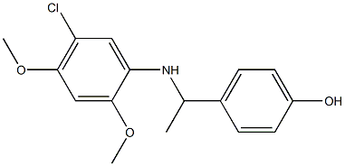 4-{1-[(5-chloro-2,4-dimethoxyphenyl)amino]ethyl}phenol 结构式