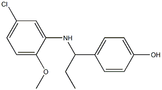 4-{1-[(5-chloro-2-methoxyphenyl)amino]propyl}phenol 结构式