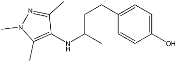 4-{3-[(1,3,5-trimethyl-1H-pyrazol-4-yl)amino]butyl}phenol 结构式