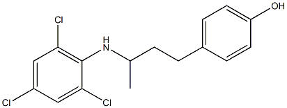 4-{3-[(2,4,6-trichlorophenyl)amino]butyl}phenol 结构式