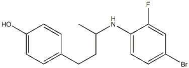 4-{3-[(4-bromo-2-fluorophenyl)amino]butyl}phenol 结构式