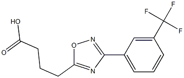 4-{3-[3-(trifluoromethyl)phenyl]-1,2,4-oxadiazol-5-yl}butanoic acid 结构式