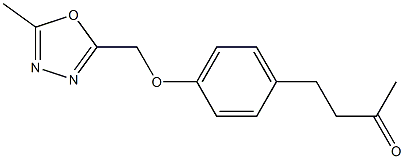 4-{4-[(5-methyl-1,3,4-oxadiazol-2-yl)methoxy]phenyl}butan-2-one 结构式