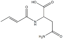 4-amino-2-[(2E)-but-2-enoylamino]-4-oxobutanoic acid 结构式