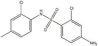 4-amino-2-chloro-N-(2-chloro-4-methylphenyl)benzene-1-sulfonamide 结构式