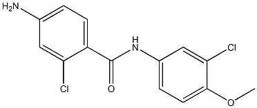 4-amino-2-chloro-N-(3-chloro-4-methoxyphenyl)benzamide 结构式