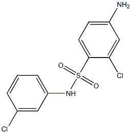 4-amino-2-chloro-N-(3-chlorophenyl)benzene-1-sulfonamide 结构式