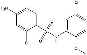 4-amino-2-chloro-N-(5-chloro-2-methoxyphenyl)benzene-1-sulfonamide 结构式