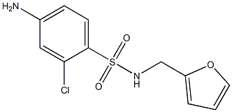 4-amino-2-chloro-N-(furan-2-ylmethyl)benzene-1-sulfonamide 结构式