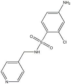 4-amino-2-chloro-N-(pyridin-4-ylmethyl)benzene-1-sulfonamide 结构式