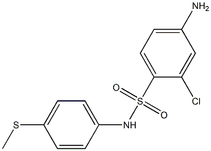 4-amino-2-chloro-N-[4-(methylsulfanyl)phenyl]benzene-1-sulfonamide 结构式