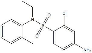 4-amino-2-chloro-N-ethyl-N-(2-methylphenyl)benzene-1-sulfonamide 结构式