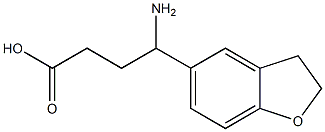 4-amino-4-(2,3-dihydro-1-benzofuran-5-yl)butanoic acid 结构式