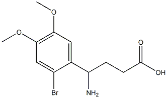 4-amino-4-(2-bromo-4,5-dimethoxyphenyl)butanoic acid 结构式