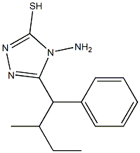 4-amino-5-(2-methyl-1-phenylbutyl)-4H-1,2,4-triazole-3-thiol 结构式
